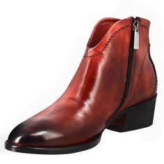 Elegant women's ankle boots
Smooth full-grain red leather
Side zip closure
Leather sole with non-slip rubber sole
Lined in red full-grain leather
Made by hand
Made in Italy


Composition: 

Upper: 100% Leather
 Lining: 100% Leather
 Bottom: Leather and rubber
 Insole: 100% Leather Red Calf Leather Boots For Fall, Red Leather Chelsea Boots For Fall, Red Leather Sole Ankle Heeled Boots, Red Sole, Shoe Size Conversion, Womens Ankle Boots, Handmade Shoes, Elegant Woman, Womens Heels