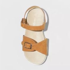 Cat & Jack Faux Leather Sandals Size 6, New Everyday Sandals, Toddler Sandals Girl, Rose Gold Sandals, Taking A Walk, Toddler Sandals, Spring Sandals, Footbed Sandals, Pink Sandals, Walk In The Park