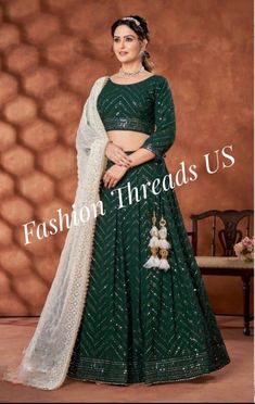 Green lehenga-choli set (skirt and crop-top), aged 5-16 yrs old. Indian ethnic party-wear/festive-wear dress. High quality materials, latest style, breathable fabric, with light cancan lining under lehenga/skirt. 3 piece set : Lehenga(skirt) + Choli (crop-top) + Dupatta (stoll) NOTE : Decorative tassle not included. Skin friendly, feels soft and comfortable. Embroidery work with inner lining, no skin irritation for kids. Party wear, festive wear, wedding outfit. Green Chaniya Choli Color Combos, Bottle Green Colour Combinations Dress, Floor-length Green Lehenga For Eid, Green Floor-length Choli For Diwali, Festive Floor-length Green Choli, Fitted Green Lehenga For Festive Occasions, Green Floor-length Choli For Eid, Fitted Anarkali Choli In Green, Green Lehenga With Mirror Work For Party