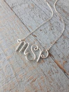 Personalized Initial Necklace with Custom Monogram, Any Three Letters in Cursive Lettering, Sterling Sterling Silver Custom Necklace With Initials For Anniversary, Custom Sterling Silver Necklace With Initials For Anniversary, Silver Elegant Custom Necklace With Initials, Elegant Silver Custom Necklace With Initials, Silver Initials Jewelry For Anniversary Gift, Sterling Silver Initials Pendant Custom Necklace, Custom Initial Pendant Necklace In Sterling Silver, Sterling Silver Initial Pendant Custom Necklace, Sterling Silver Initial Pendant Necklace For Anniversary