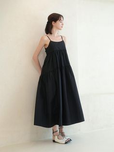 Composition : nylon 100%Country of Origin : Republic of Korea Sleeveless Long Dress, Jumpsuit Dress, Long Dress, Black Dress, Jumpsuit, Hair Makeup, Dress Outfits, Style Inspiration, Clothes For Women