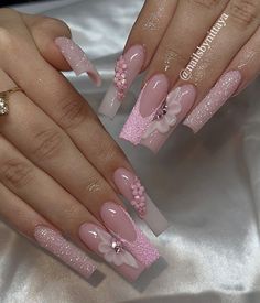 Kawaii Spring, Cute Acrylic Nail Designs, Nails Spring