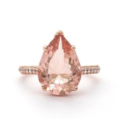 5Ct Pear Morganite Engagement Ring, Solitaire Pear Cut Morganite Engagement Ring, Pear Accents Stones, Hidden Halo Ring Peach Diamond Ring, Morganite Engagement Ring Pear, Peach Morganite Engagement Ring, Peach Morganite Ring, Morganite Diamond Ring, Hidden Halo Ring, Rose Gold Morganite Ring, Engagement Ring Pear, Pink Engagement Ring