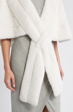 Take delight in the plush feel of this faux-fur stole that brings luxurious softness to any cool-weather ensemble. 36" front length; 17" back length (size O/S) Pull-on style Lined 100% polyester faux fur Dry clean Imported Winter Wedding Dress Fur, Wedding Fur Shawl, Faux Fur Bridal Wrap, Fur Shawl Wedding, Dress Fur, Faux Fur Stole, Wedding Fur, Wedding Shrug, Faux Fur Wrap