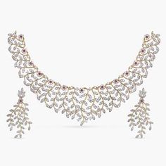 Lillian Nakshatra CZ Necklace Set | Popular Necklace Sets by Tarinika Diomand Necklace, Kundan Jhumka Earrings, Popular Necklaces, Antique Bracelets, Indian Necklace, Indian Jewelry Sets, Necklace Sets, Cz Necklace, Cz Earrings