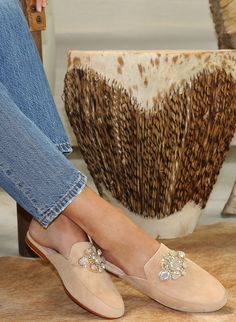 Seattle- Women's Handmade Jeweled Mules | Mystique Sandals Tie Up Sandals, Nude Sandals, Beautiful Mermaids, 2 Inch Heels, Natural Style, Alternative Fashion, Flat Sandals