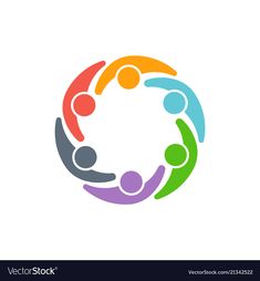 people in a circle holding hands together logo design template elements for your company or business