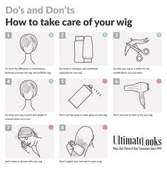 Wig Care and Maintenance by UltimateLooks.com Synthetic Wig Maintenance, Wig Care Synthetic, Synthetic Wig Care Tips, Wig Maintenance Tips, Synthetic Wig Hacks, Synthetic Wig Care, Wig Care Tips, Wig Hacks, Wig Maintenance