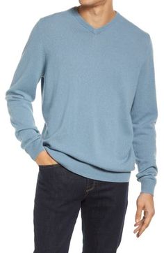 A classic in every way and oh so comfortable, this luxe cashmere V-neck sweater is one you'll want in every color. 29" length (size Large Tall) 100% cashmere Dry clean Imported Classic Cashmere V-neck Sweater For Fall, Casual Cashmere V-neck Sweater, Classic Cashmere V-neck Sweater With Long Sleeves, Casual Cashmere V-neck Sweater For Layering, Cashmere Long Sleeve V-neck Sweater, Classic Cashmere V-neck Sweater, Classic Long Sleeve Cashmere V-neck Sweater, Blue Cashmere V-neck Sweater, Blue V-neck Cashmere Sweater