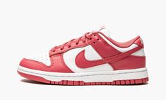 The Women’s Nike Dunk Low “Archeo Pink” is a women’s-exclusive colorway of the vintage basketball shoe that first debuted in the college basketball ranks back in the 1980s. Just like the styles from Nike’s “Be True to Your School” collection of Dunks from 1985, the “Archeo Pink” arrives in a two-tone color block. In fact, the hue of the “Archeo Pink” leather found on the upper is eerily similar, albeit slightly lighter in shade to the red leather used on the Dunk’s original “St. John’s” or “Univ Nike Dunk Low Archeo Pink, Womens Dunk Low, Candy Shoes, Nike X Travis Scott, Low Air Jordan 1, Trendy Shoes Sneakers, Preppy Shoes, Sneaker Lovers, Dunks Nike