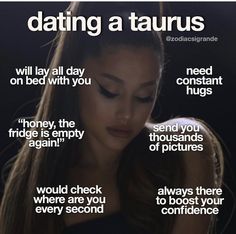 a woman with long hair is featured on the cover of an article about dating taurus