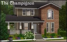 The Champignon & The Fawn Sims 3 Houses Plans, Sims3 House, Sims 3 Houses Ideas, Sims 2 House, Sims Houses, Sims 4 House Plans, Sims 4 House Building, Sims 4 House Design