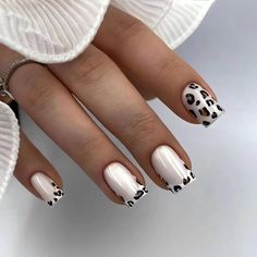 Amazon.com: OCOUYVD 24Pcs Leopard Press on Nails Short French Tip Fake Nails Square Acrylic Nails Silvery White Stick on Nails with Designs Glossy French Glue on Nails for Women and Girls Nail Decorations : Industrial & Scientific Light Colored Nails, Deluxe Nails, Colored Nail Tips, Milky Nails, Nagel Tips