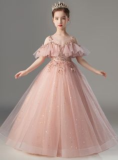 Princess Style Floor-length Pageant Dress, Pink Fairytale Princess Dress For Pageant, Princess Tulle Gown For Pageants, Floor-length Tulle Princess Dress, Fairy Style Pink Princess Wedding Dress, Princess Tulle Pageant Dress For Prom, Princess Style Tulle Pageant Dress For Prom, Princess Tulle Pageant Dress For Prom Season, Princess Style Tulle Fairy Wedding Dress