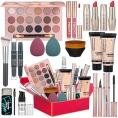 PRICES MAY VARY. 【All In One Makeup Kit】 Contains a wide variety of shades and styles, to let you find the look that suits you best. This cosmetics include 18Color Eyeshadow, Concealer, Liquid Foundation, Face Makeup, Lip Gloss, Lipsticks, Eyebrow Mascara Mascara,Eyeliner Foundation Makeup Brush, Powder Puff, Primer, Cosmetic Brush, Gift Box.The most sweetest present for your beloved. All women's essentials in one elegant box 【Combo Makeup Set】:Various colors suit your option.Can be used on top Girls Makeup Set, All In One Makeup, Makeup Gift Set, Eyebrow Mascara, Mascara Eyeliner, Makeup Sets, Lipstick Palette, Full Makeup, Gift Makeup