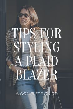 How to Style A Plaid Blazer, plaid blazer outfits, blazer and jeans outfits, fall outfit, Plaid Blazer over a cami, Monochrome blazer outfit Plaid Blazer Outfits, Jeans Outfits Fall, Fall Outfit Plaid, Plaid Blazer Outfit, Classic Black Boots, Blazer And Jeans, Hooded Blazer, Fall Travel Outfit