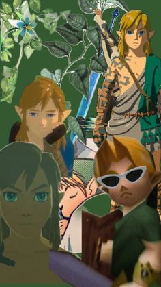 the legend of zelda collage has been altered