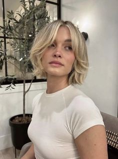 Short Blonde, Short Blonde Hair, Cut My Hair, Short Bob Hairstyles, Length Hair, Wavy Hair