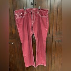 Please Check All The Pics As It’s A Part Of The Description Unisex/ Reddish / Brand Name / New With No Tag True Religion Pants, True Religion Jeans, Pants Color, True Religion, Jeans Pants, Mens Pants, Man Shop, Pants, Red