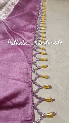 sari hangings Sari Gonde Design, Purple Sari, Bollywood Style Purple Handloom Pre-draped Saree, Purple Bollywood Pre-draped Saree With Handloom, Purple Bohemian Handloom Saree, Pink Saree, Bollywood Saree, Half Saree, Saree Wedding