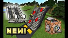 an escalator in minecraft with instructions to make it easier for people to climb