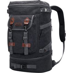 Material: This Backpack Duffle Bags Made Of High Quality Canvas With Leather; Polyester Lining; Gun Color Hardware. Product Dimension: Approx 12"L X 21"H X 7" W; Weight: 1.54kg(3.39 Lbs Convertible Backpack: This Travel Backpacks Come With A Removable And Adjustalbe Shoulder Strap. The Backpack Straps Can Be Hidden In The Back Compartment. You Can Easily Convert It Into A Duffel Bag, Crossbody Bag, Shoulder Bag; Double Compartment Design: Main Compartment And Bottom Compartment. Product Structur Canvas Backpack Women, Large Backpack Travel, Mens Backpack Travel, Modern Bag, Hiking Bag, Duffel Bag Backpack, Vintage Backpacks, Travel Duffel, Duffel Bags