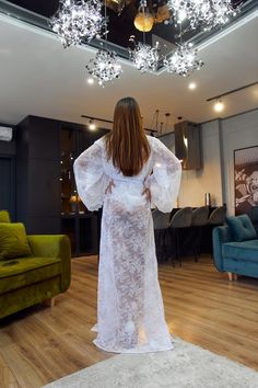 Lace Bride Robe White Boudoir Robe Long Silk Robe Sheer - Etsy Lace Wedding Night Robe With Lace Sleeves, Fitted Lace Robe For Wedding Night, Fitted Wedding Night Robe With Lace Sleeves, Fitted Robe With Lace Sleeves For Wedding Night, Floor-length Wedding Night Gown With Lace Trim, Floor-length Lace Trim Gown For Wedding Night, Wedding Night Floor-length Gown With Lace Trim, Sheer Lace Maxi Length Gown, Sheer Lace Wedding Night Gown