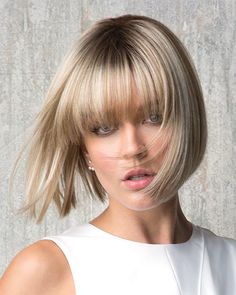 Rene Of Paris Wigs, Wavy Bob Hairstyles, Bob Hairstyles For Fine Hair, Bob With Bangs, Long Bob Hairstyles, Blonde Bobs, Trending Hairstyles, Blonde Bob