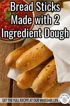 bread sticks made with 2 ingredient dough