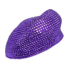 Lady Diane Collection Style: HF188 Bling Full Rhinestone Structured Beret Hat Theme: Fancy Beret Style Hat Crown Circumference: 23" Crown Height: 5.5" Usher Suits, Fancy Robes, Holiday Suits, Purple Crown, Beret Style, Fancy Suit, Purple Hats, Church Hats, Suits For Sale