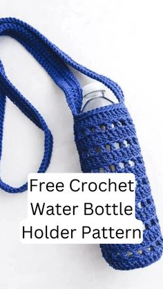 in a beginner-friendly step-by-step tutorial with Crochet Bottle Holder Tutorials, Crochet Drink Bottle Holder, Crochet Water Bottle Holder Pattern, Crochet Bottle Bag, Water Bottle Holder Pattern, Crochet Bottle Holder, Crochet Water Bottle, Crochet Star Stitch