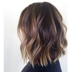 Like : Photo Brunette Bob, 2015 Hairstyles, Wavy Bobs, Hair Envy, Bob Hairstyle, Blonde Highlights, Balayage Hair, Hair Highlights