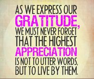 a happy thanksgiving card with the words as we express our gratitude, we must never forget that the highest appreciation is not to utter words, but to live by them