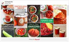 a screen shot of some food and sauces on the web page, including tomatoes