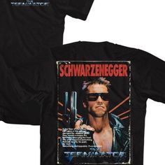 Terminator Poster T-Shirt Experience the ultimate fan gear with our Terminator Poster T-Shirt! Show off your love for the iconic movie with this unique and stylish t-shirt. Made with high-quality material, this must-have t-shirt is guaranteed to be a showstopper wherever you go. Get yours today and join the Terminator fan club! Officially Licensed 100% Cotton Short Sleeves Printed in the U.S.A. with eco-friendly inks Machine Washable Listed in adult unisex sizes ** This product ships direct from Black T-shirt With Sublimation Print For Fan Events, Retro Black T-shirt For Fan Conventions, Pop Culture Black T-shirt For Fan Merchandise, Black Pop Culture T-shirt For Fan Merchandise, Black Pop Culture T-shirt For Fan Events, Pop Culture T-shirt With Logo For Fans, Pop Culture T-shirt With Front Print For Fan Events, Terminator Poster, The Terminator