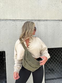 Details Oversized Double Zipper Wide Strap Belt Bag Color: Army Green Size Dimensions: 12.6 x 9 x 5.1 Limited Quantities! All Sales Are Final On Accessories! Casual Khaki Crossbody Shoulder Bag, Casual Khaki Shoulder Bag For Everyday Use, Trendy Khaki Satchel For Everyday Use, Casual Beige Belt Bag With Zipper Closure, Casual Khaki Shoulder Bag With Removable Pouch, Casual Satchel Belt Bag With Zipper Pocket, Casual Belt Bag Satchel With Zipper Pocket, Casual Satchel With Zipper Pocket, Casual Pouch Satchel With Zipper Closure