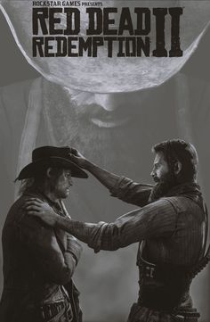 the red dead 2 movie poster with two men touching each other's foreheads