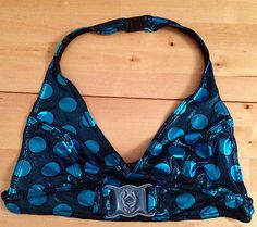 "Saftey Bra" blue foil dot pattern Y2k Top With Built-in Bra For Night Out, Y2k Style Stretch Tops With Built-in Bra, Y2k Style Party Camisole With Built-in Bra, Y2k Party Camisole With Built-in Bra, Y2k Camisole Top With Built-in Bra, Blue Foil, Dots Pattern, Bra Tops