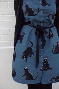 Colette Patterns, Cat Fashion, Cat Fabric, Cooler Look, Looks Black, Sewing Tips, Cat Clothes, Black Cats