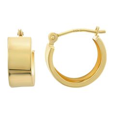 Add a fashionable touch to any ensemble with these Forever 14K 14k gold huggie hoop earrings. Click on this JEWELRY & WATCHES GUIDE to learn about fit, styles, materials and more! Add a fashionable touch to any ensemble with these Forever 14K 14k gold huggie hoop earrings. Click on this JEWELRY & WATCHES GUIDE to learn about fit, styles, materials and more! FEATURES Dimensions: 12.5 mm x 3.5 mm Backings: click-it Nickel free Metal: 14k gold Finish: polished Packaging: boxed Please note, due to t Gold Huggie Hoop Earrings, Huggie Hoop Earrings, Jewelry Earrings Hoops, Gold Finish, Gender Female, To Learn, Jewelry Watches, Age Group, Jewelry Earrings