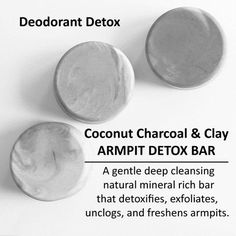 Picture of Coconut Charcoal & Clay Armpit Detox Bar Natural Detox Cleanse, Armpits Smell, Coconut Charcoal, Blood Pressure Diet, Detox Tips, Natural Antibiotics, Diy Remedies, Makeup Tricks