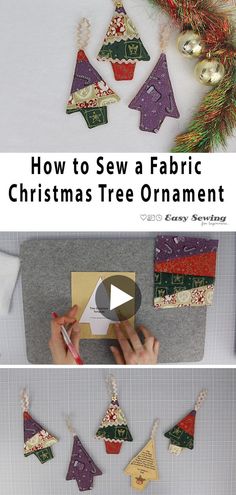 how to sew a fabric christmas tree ornament