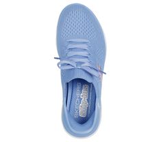 Pick up the pace with increased ease-of-wear and platinum comfort wearing Skechers Hands Free Slip-ins Summits - New Daily. Designed with our exclusive Heel Pillow , this vegan style features a Stretch Fit engineered knit upper with fixed laces, metallic midsole trim and a cushioned Skechers Air-Cooled Memory Foam comfort insole. | Skechers Women's Slip-ins: Summits - New Daily Sneaker | Wide Width | Skechers Hands Free Slip-ins for an easy fit | Exclusive Heel Pillow holds your foot securely in Jen Stark, Vegan Style, Shoes Flats Sandals, Lace Up Wedges, Size Chart For Kids, Vegan Fashion, Skechers Women, Comfort Wear, Kids Sale