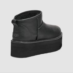 Nwt. Sizes 9 And 10 Available. (Nwt With Box But I Will Only Ship In The Original Ugg Box If You Tell Me To When Purchasing Because The Post Office Boxes Are Too Small For This Box) And To Avoid Seller Surcharges). 3.5" Shaft Height 2" Platform Height Overlock Stitch Detailing On Seams, Rear Pull Tab, Asymmetrical Topline A Modern Interpretation Of Our Icon, This Classic Mini Reaches New Heights With A Leg-Lengthening 2"" Platform. Offering A Bolder Look Than Ever, It's Made With The Same Rich S Ugg Platform, Overlock Stitch, Ugg Classic Ultra Mini, Ugg Classic, Classic Mini, Pull Tab, Womens Uggs, Ugg Shoes, Post Office