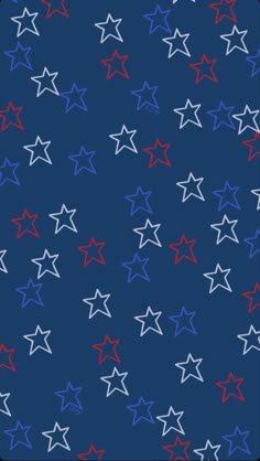 red, white and blue stars on a dark blue background