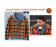 "Crochet Men Clothes, Reversible Denim Jacket for Mens & Women, Granny Squares Crochet Cardigan for Men, 2 Sided Jean Coats, Crochet Unisex Vest, Handmade Long Sleeve Crochet Cardigan for Mens, Vintage Crochet Shirt ✅ You can wear this  Denim & Crochet jacket both side. I have knit and sew crochet cardigan to inside of the denim jacket. So, you can wear it both side. It is reversible jacket!! ✅Our 2 Sided Men's & Women's knitted jacket is comfortable and warm to wear. This coat is made  cotton a Crochet Mens Cardigan, Boyfriend Crochet, Crochet Reversible, Denim Crochet, Denim Cardigan, Vest Handmade, Jacket Crochet, Squares Crochet, Trendy Cardigans