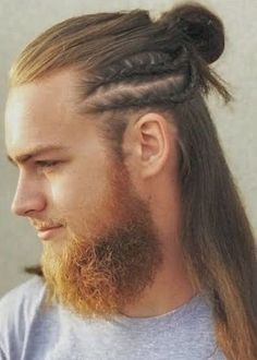 Braided Men Hairs Style Viking Hairstyles Men Medium Hair, Mens Braided Hairstyles White, Half Up Half Down Men Hairstyles, Men Long Hairstyles Wedding, Concert Braids, Male Viking Braids, Viking Hair Men, Long Hair Braided Hairstyles, Viking Haircut