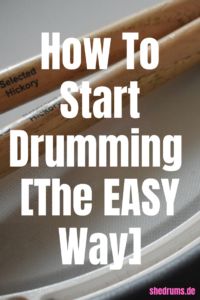 two drums with the words how to start drumming the easy way