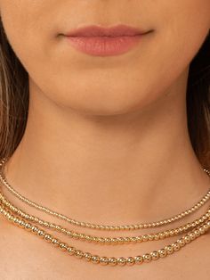 This round beaded choker necklace is made with 3mm beads and is so cute to layer. It is 14" long with a 2" extender on it. Layer it with your favorite everyday necklace to make your look pop. Now available in gold fill or silver! Everyday Stretches, Park Designs, Gold Bead Necklace, Gold Choker Necklace, Everyday Necklace, Initial Jewelry, Gold Choker, Beaded Choker Necklace, Accessories Jewelry Earrings