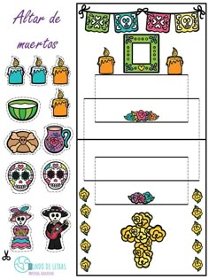 an activity sheet for children to learn how to make their own mexican crafts and activities